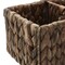 Casafield Set of 2 Water Hyacinth Divided Basket Organizers - Woven Bins for Bathroom, Bedroom, Laundry, Pantry, Shelves